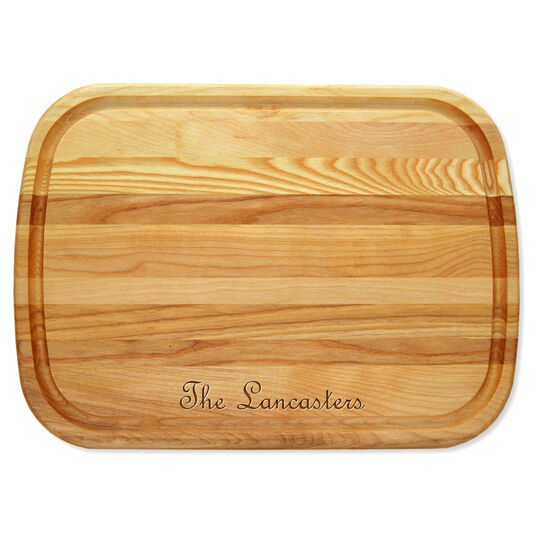 Your Text Large 21-inch Wood Cutting Board